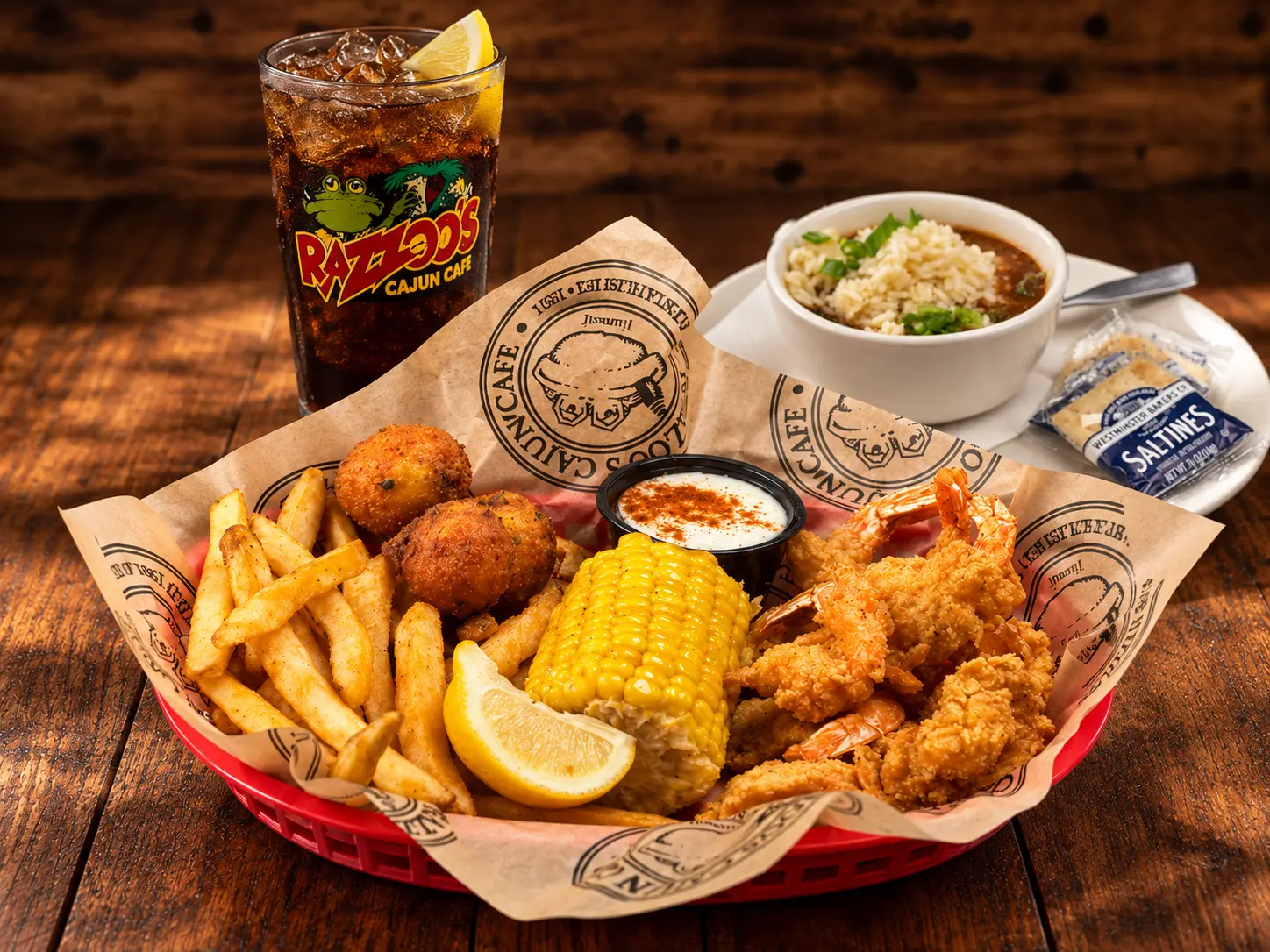 FireMouth™ Fried Shrimp with Lil’ Taste of Gumbo + Soft Drink FireMouth™ Fried Shrimp with Lil' Taste of Gumbo + Soft Drink